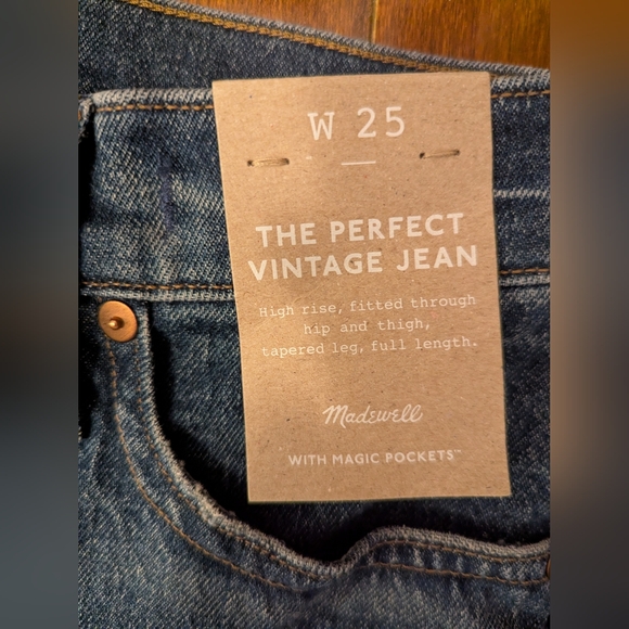 Madewell Perfect Vintage Jean - Picture 1 of 6
